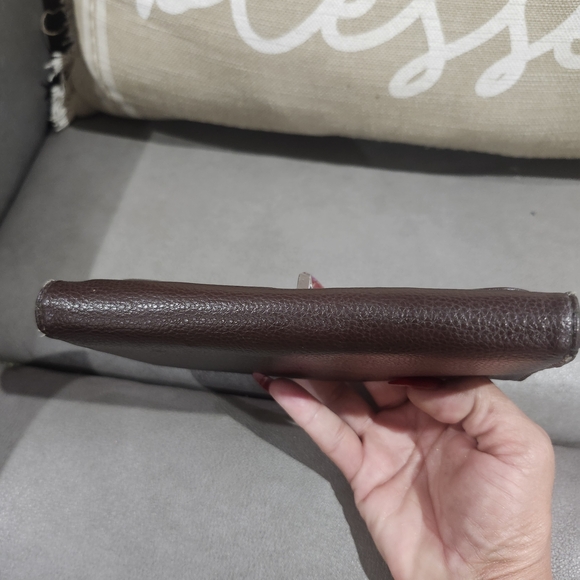 Salvatore Ferragamo Dark Brown Leather Clutch - Picture 4 of 12